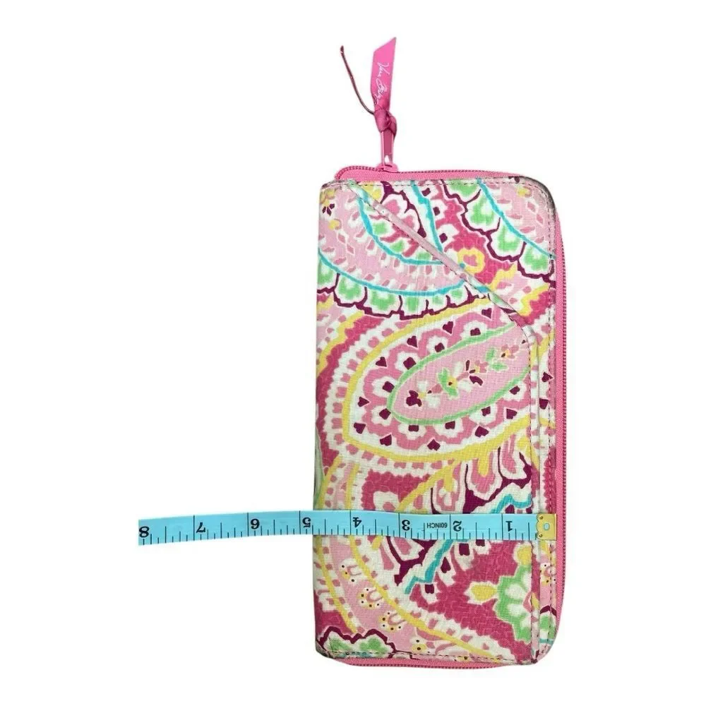 New Vera Bradley Capri Melon Zip Travel Organizer Clutch Wallet - Picture 9 of 9